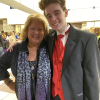 Vicki and Sam at Christmas program at Hamilton Southeastern High School